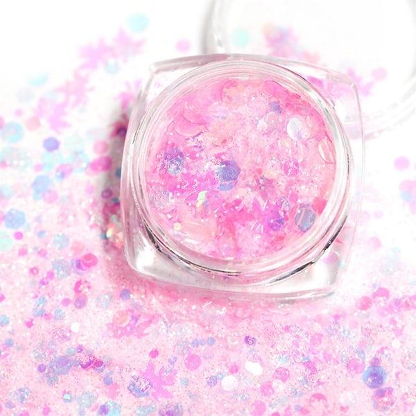 6 farver Krystal pailletter Epoxyharpiksform Filler Indretning Pet Glitter Flakes Stjerner
