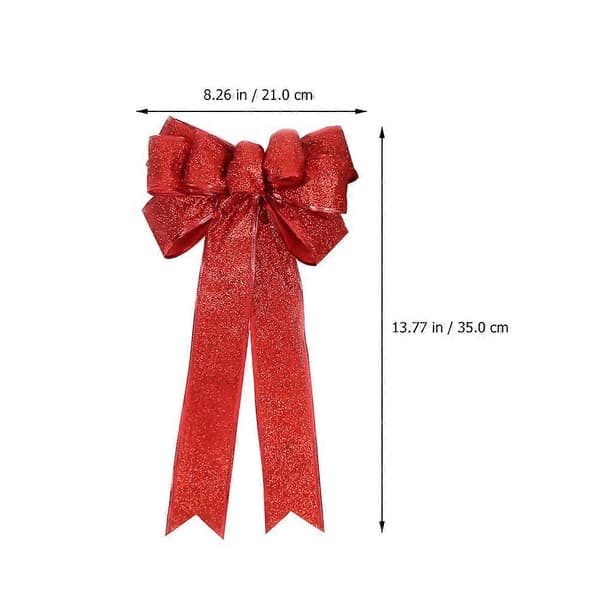Julgransdekoration Stora Rosetter för Presentförpackning 1 Par[HK]