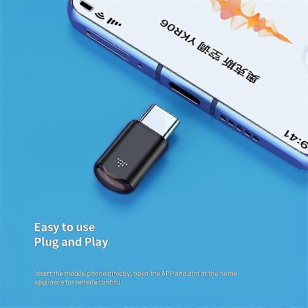 Universal Känslig Mobiltelefon Fjärrkontroll Infraröd Sändare[HK] Lightning Apple interface Black