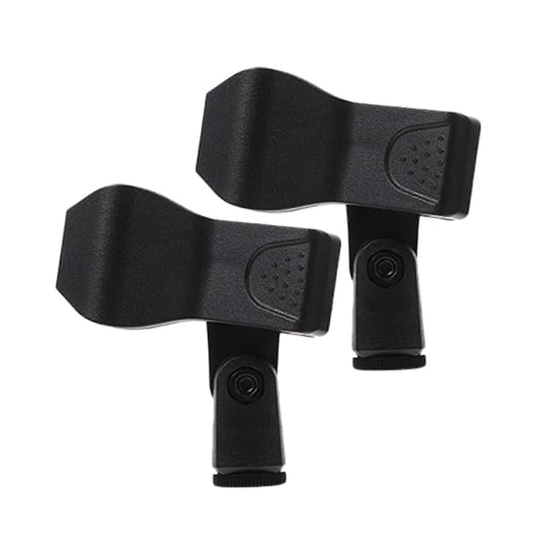 Universelle mikrofonclips for nem installation 2 stk. sorte plastholdere [HK]