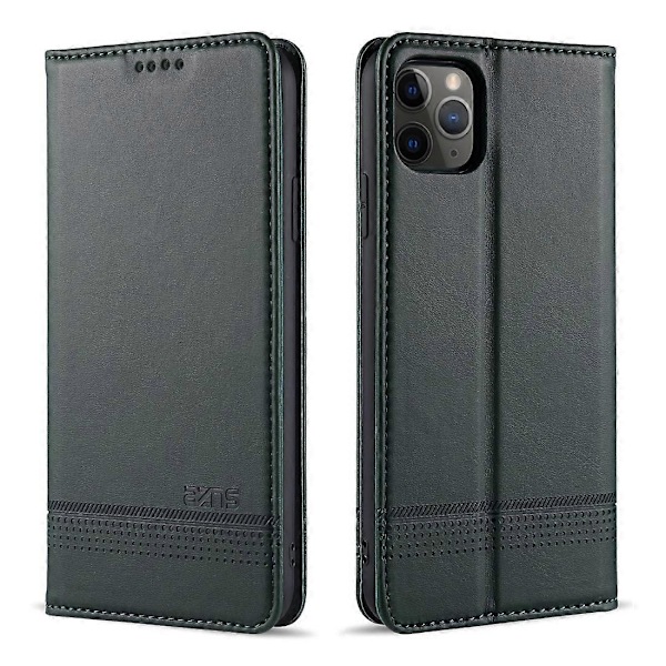 Läderfodral för iPhone 12 / 12 Pro[HK] Dark Green