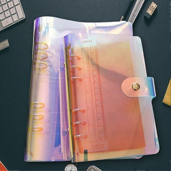 Ringbind Løsblad Multi Farve Transparent Filmappe til Kontorbrug[HK]