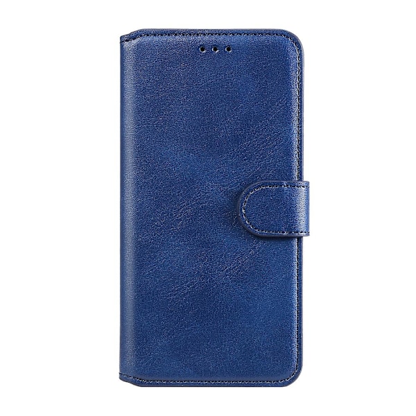 Kalveskinds tekstur læder cover til Motorola Moto G8 Power Lite[HK] Blue