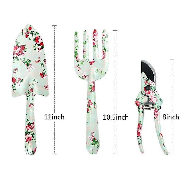 Hageredskapssett 3 Deler Dame Håndplanter Hagearbeid Gave Ergonomisk Håndtak Sukkulent Bonsai Dame Plante Verktøy Bursdagsgave[HK]