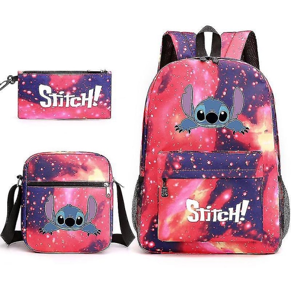 Lilo ja Stitch -reppu, kolmiosainen koululaukkusarja [HK] Star red 2