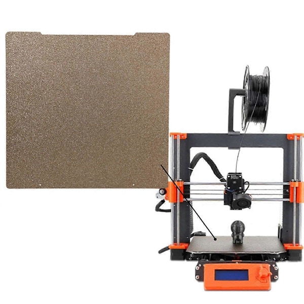 Byggplatta PEI-ark 241x254MM Dubbelsidig Fjäderstålplåt för Prusa I3 MK3/MK3S/MK4 3D-skrivartillbehör[HK] Gold