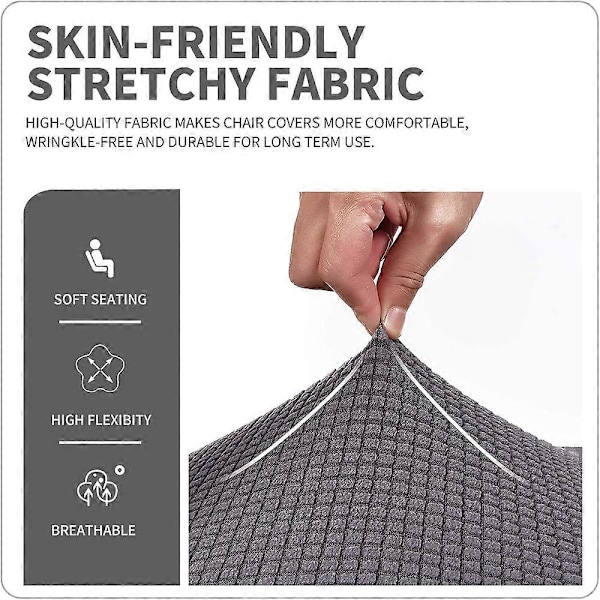 2 kpl Jacquard-baarituolin päällisiä, joustava pyöreä tuolinpäällinen, 32–40 cm tuolin istuinpäälliset [HK] style3937