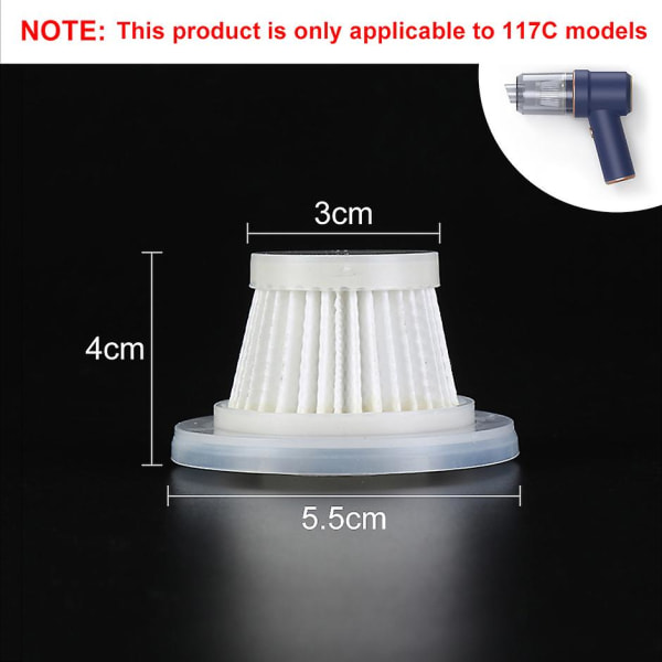 HK  Bilstøvsuger Hepa-filter til Lt-117 Støvsuger Vaskbart Filter til 117c/117cd/117cg Model 3 Pcs