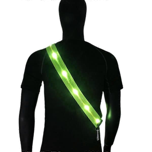 LED Nattlöparutrustning Hög Synlighet Reflexband Uppladdningsbar Löparreflexutrustning Säkerhetsreflektor för Kvinnor[HK]