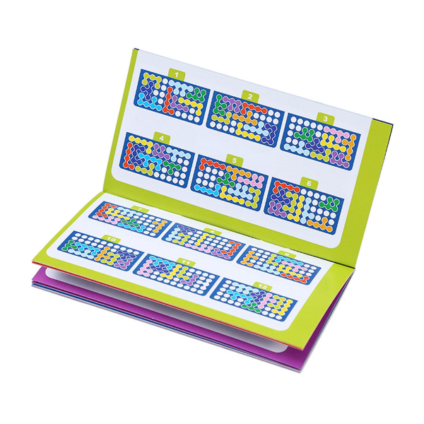 Färgglada 3d-pärlor pusselleksak för barn Roligt pusselspel Plastleksakspresent för barn Pojkar Flickor[HK]