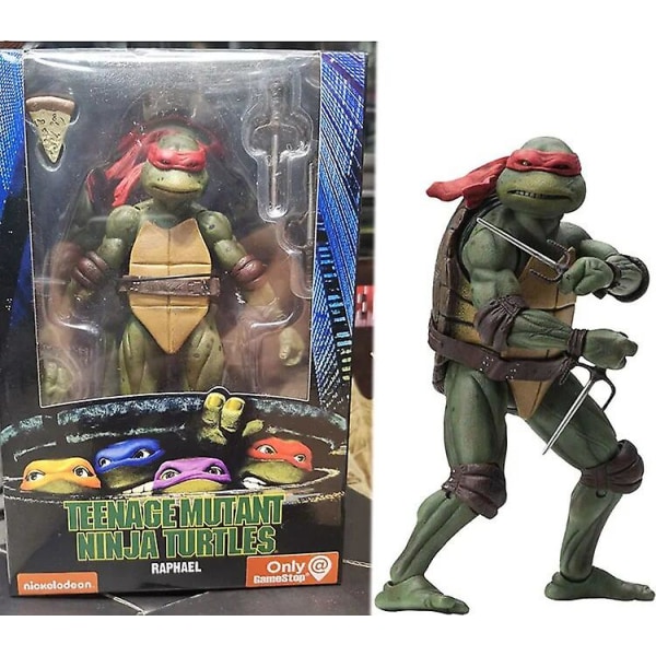 Ninja Turtles -animeshahti Neca 1990 elokuvaversio Rajoitettu painos Toimintahahmo Pvc-patsas Toimintahahmo Pojan syntymäpäivälahja [HK] style 4