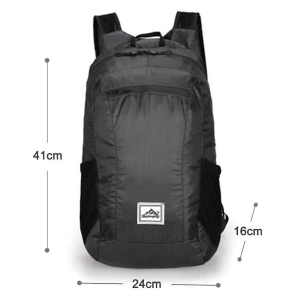 Vandtæt vandrerygsæk sort 30L kapacitet[HK] black