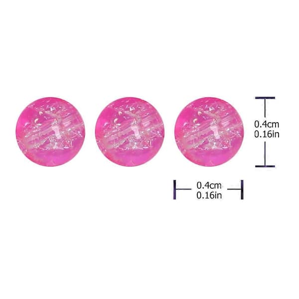 Glaspärlor 4mm Modeformade Pärlor för Smyckestillverkning 100st Rosa Set[HK]