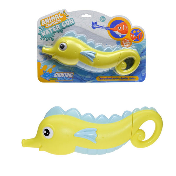 Eläinpiirros vesipyssy Kesä uinti ranta ulkoilma vesilelut lapsille taaperoille [HK] Yellow Hippocampus