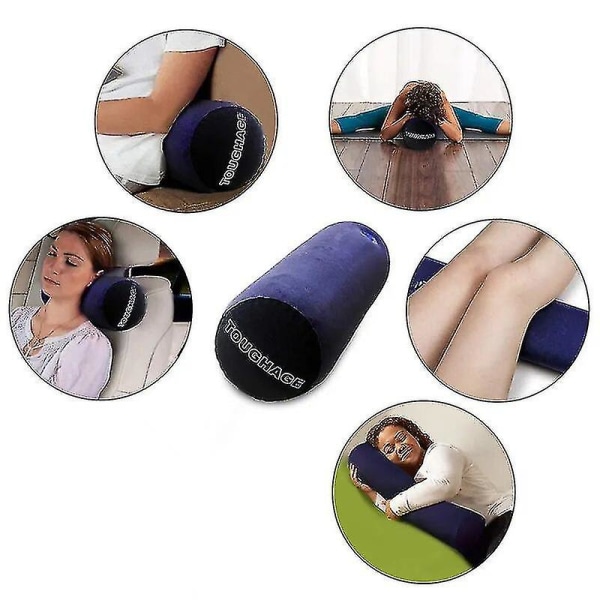 Multifunksjonell Oppblåsbar Lang Kroppspute Lumbar Bein Yoga Pute Reiseposisjoner Støtte Luftpute Med Plast Håndpumpe-ZZY[HkkK] Pillow - No Pump