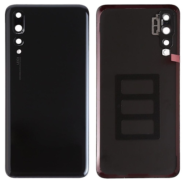 Huawei P20 Pro Akun Kotelo Liimatarra + Kameran Linssisuojus -[HK] Black Multicolor