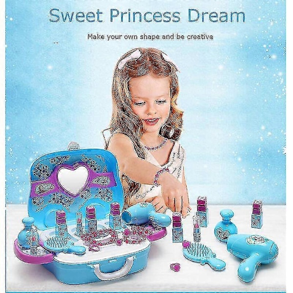 Julemakeup Sæt Makeup Legetøj Til Piger Frozen Makeup Kuffert [HK]