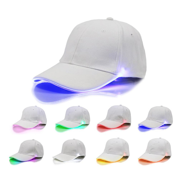 LED Neon Viso Hat Spot Cap - Echagebale Light Up Ave Hat Festival Accessory Adjustable Retro Sun Visor For Women And Men
