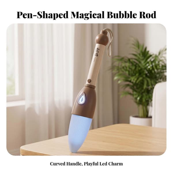 Handhållen elektrisk bubbelpenna | Bärbar, för utomhuslek Brown Brush