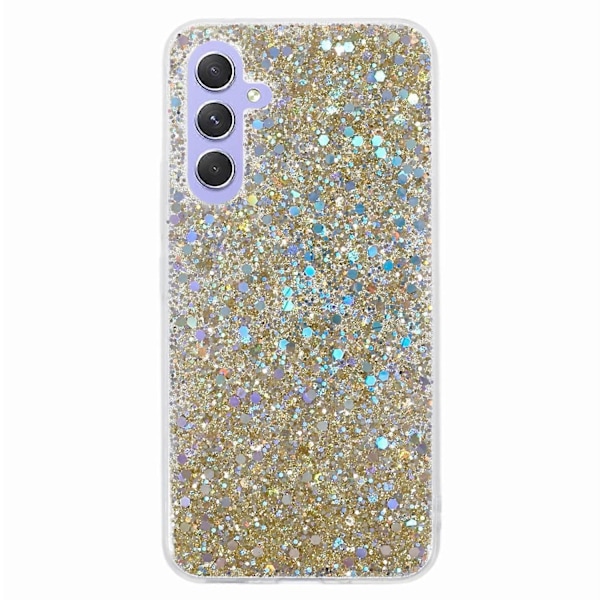 Glitterfodral för Samsung Galaxy A35 5G, reptåligt TPU-skal [HK] Style B Multicolor