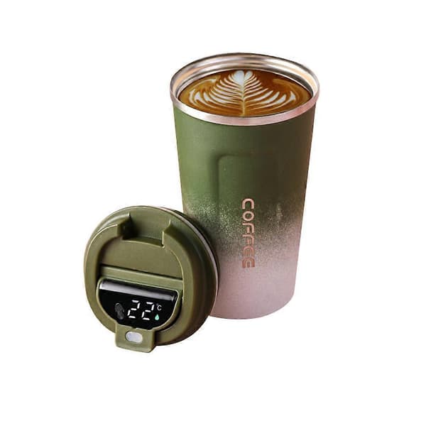 Smart 510mL kaffekrus i rustfrit stål, temperaturdisplay, 180x85mm[HK]