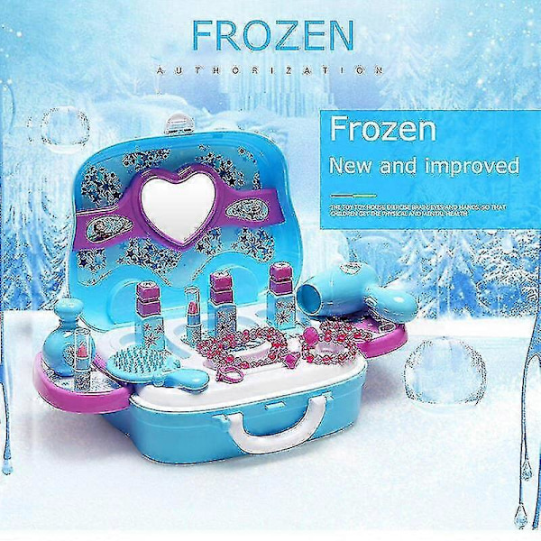 Julemakeup Sæt Makeup Legetøj Til Piger Frozen Makeup Kuffert [HK]