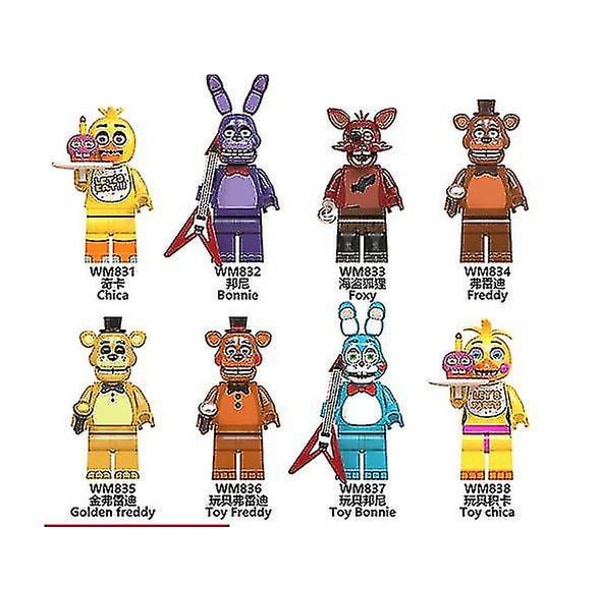 8 stk Five Nights At Freddy's Fit Fnaf Leke Barn Bursdagsgaver[HK]