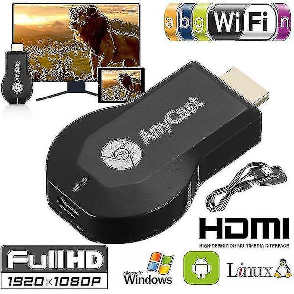 M12 Plus Wifi Mottagare Airplay Display Miracast Hdmi Tv Dlna 1080p -e[HK]