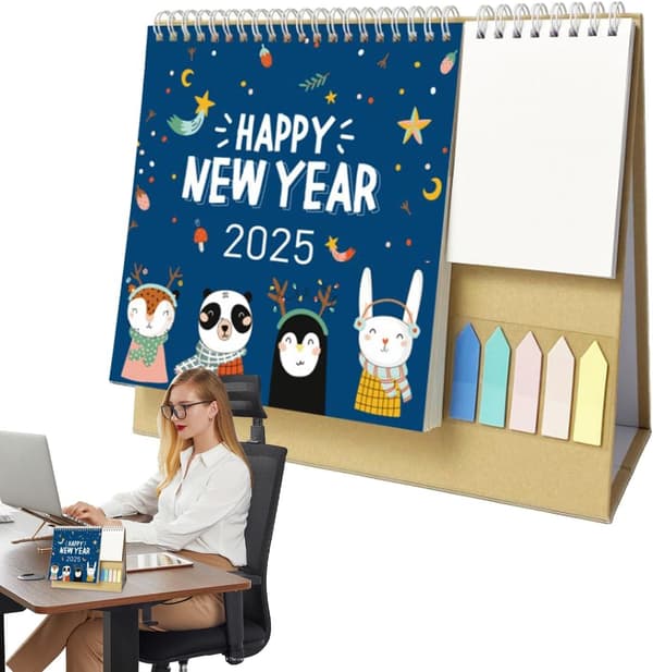 Kalender 2025, Skrivebordskalender, Stående Kalenderarrangement Dekorasjon 12 Måneder, Årsplanlegger Kalender, Solid Kalendermåned Visning[HK] starry model