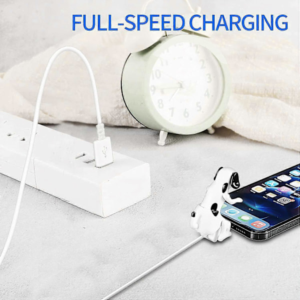 USB-kabel Morsom Pulehundlader for /12/11 og Mer, Bevegelig Flekket Hund Hurtiglader USB-kabel[HK] White