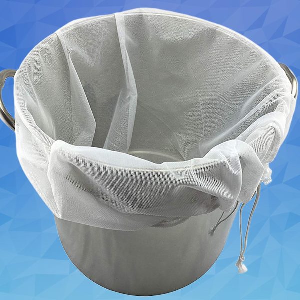 Bryg Mesh Bag Stor Kapacitet Snørepose Holdbar Hvid Bryg Mesh Bag Til Indendørs[HkkK] White