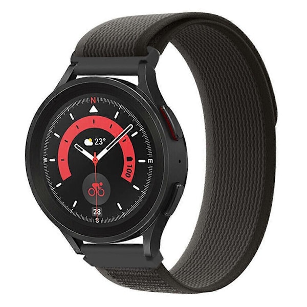 Udskiftnings Trail Loop Nylonrem 20mm Sports Justerbar Urrem til Garmin Venu 2 Plus/Venu Sq Black    Grey