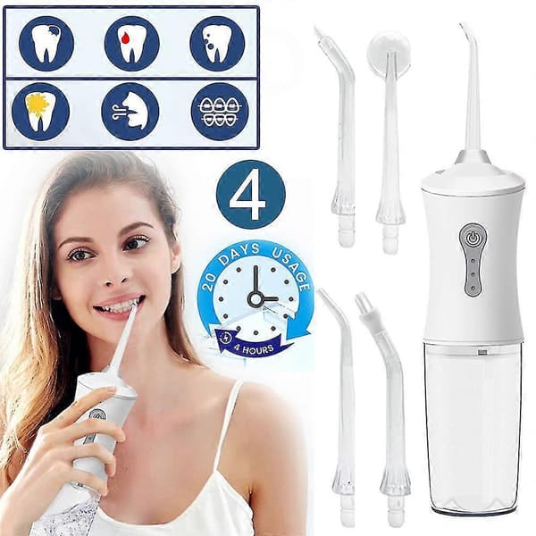 Elektrisk tanntråd vanntett 3 moduser oral irrigator med 4 erstatninger [HK]