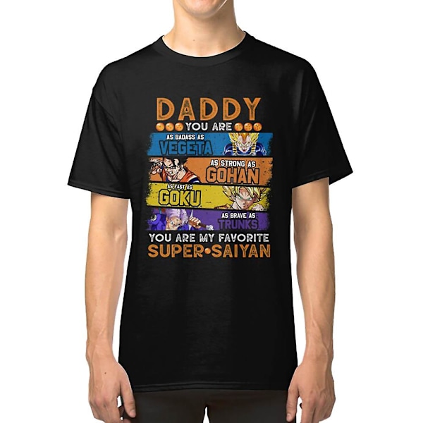 Isä Dragonball Isä Olet Minun Lempisuper Saiyan Hauska Vegeta Goku Gohan T-paita[HK] L black