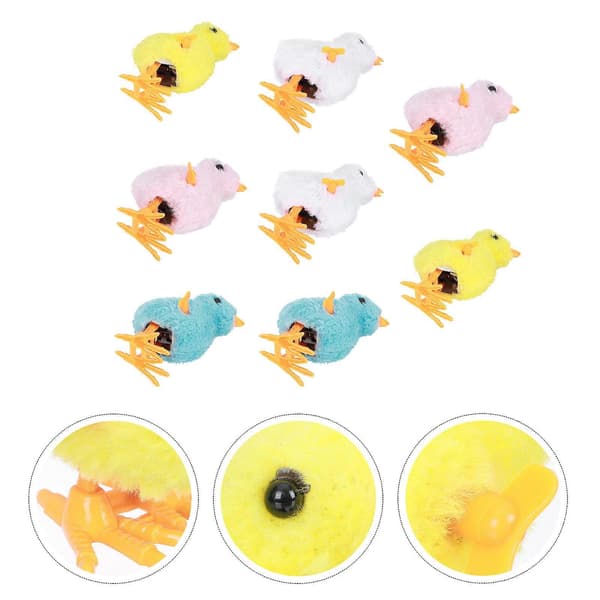 Plys Kylling Legetøj Optrækslegetøj til Børn 16 stk. Bundle[HK] Multi 8x7.5cm