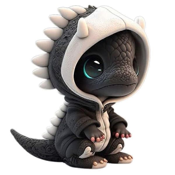 Halloween Elf Dinosaurie Leksak Cool Drake Figur Skrivbordsstaty Dekor Barnpresent[HK] White