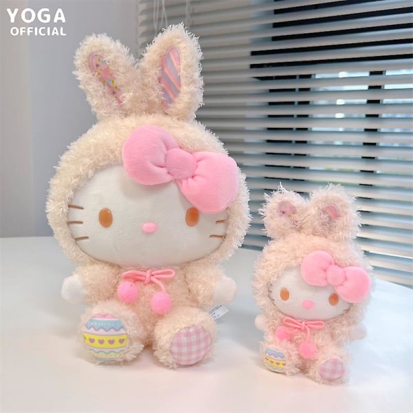 30cm Sanrios Kawaii Tegneserie Cinnamoroll Hello Kittys My Melody Kuromi Cp Hund Sød Påske Hare Plys Legetøj Vedhæng Nøglering[HK] 16CM Cinnamoroll