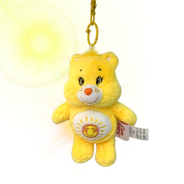 carebears regnbuebjørn anheng omsorg bjørn dukke anheng dukke plysj leke jente gave[HK] 15cm Sunshine yellow keychain
