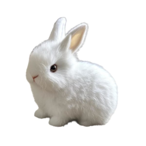Elektronisk Kanin Plysch Animerad Interaktion Gåva Elektronisk Husdjursleksak för Gåva[HK] White 17cmx9cmx18cm