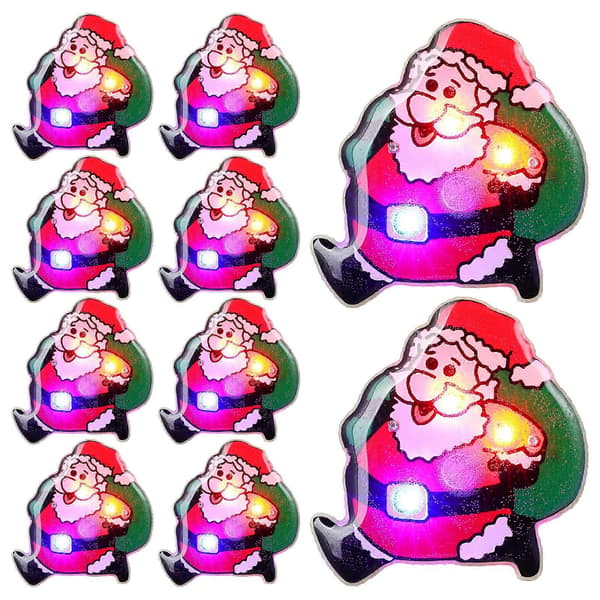 Julbrosch Tomte-märke med LED-ljus för barn 25 st [HK]