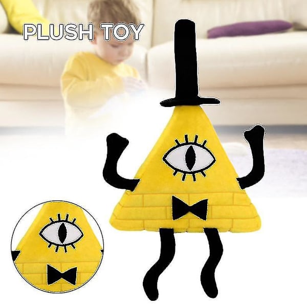 Bill Cipher - Suloinen halattava tyynypehmolelu täytetty animaatiohahmo täytetty tyyny [HK]
