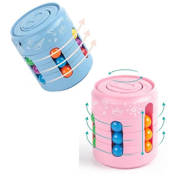 Konserverad Rubiks kub Magiska pärlor Smart rotationsspel Rubiks kub Fingerrotation Dekompression[HK] blue