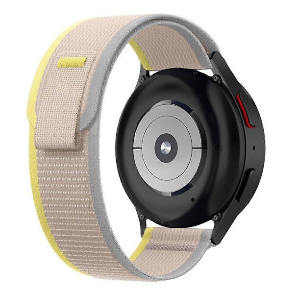 Udskiftnings Trail Loop Nylonrem 20mm Sports Justerbar Urrem til Garmin Venu 2 Plus/Venu Sq Beige