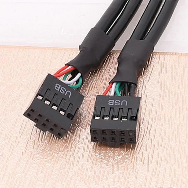 USB 9Pin - 9Pin Naaras Kaapeli USB2.0 Suojattu Johto Kaksisäikeinen [HK] 70cm