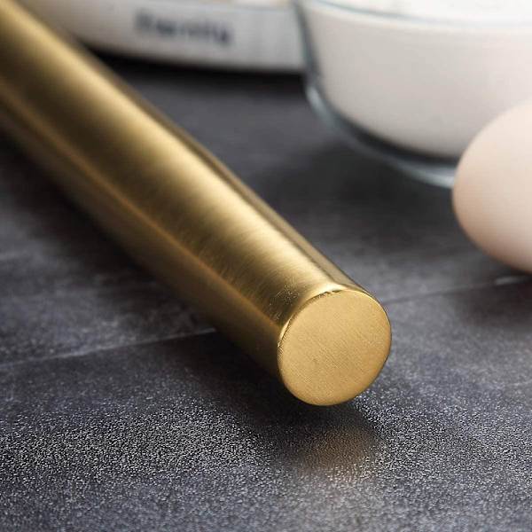 Rullepind i rustfrit stål med mat finish og rosegold titaniumbelægning [HK] Gold