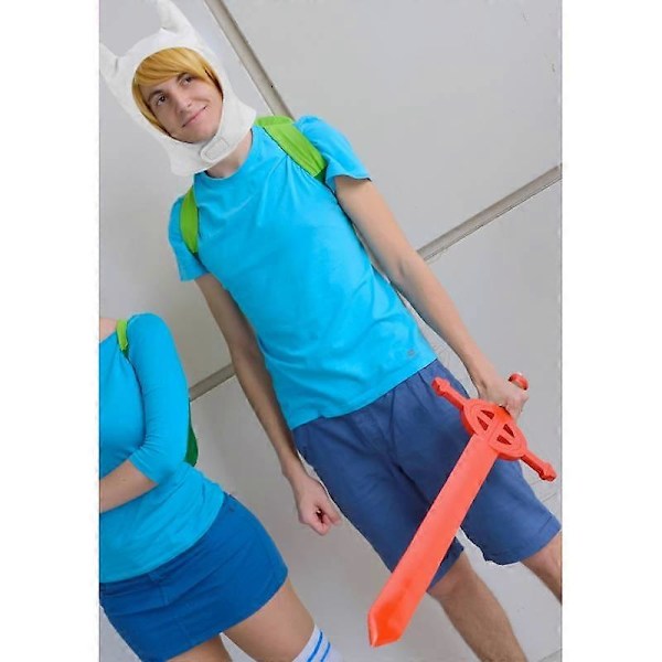 Spill Finn Hatt Ryggsekk Anime Cosplay Søt Hatt Hvit Kaninører for Påske Kostyme Halloween Tilbehør [HK] Finn Hat and Bag