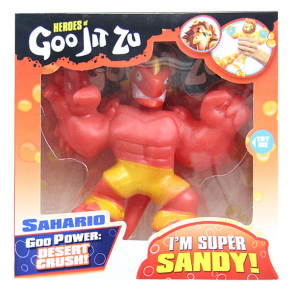 Heroes Sahario Goo Jit Zu Super Sandy Super Stretchy Figurlegetøj[HK] Red