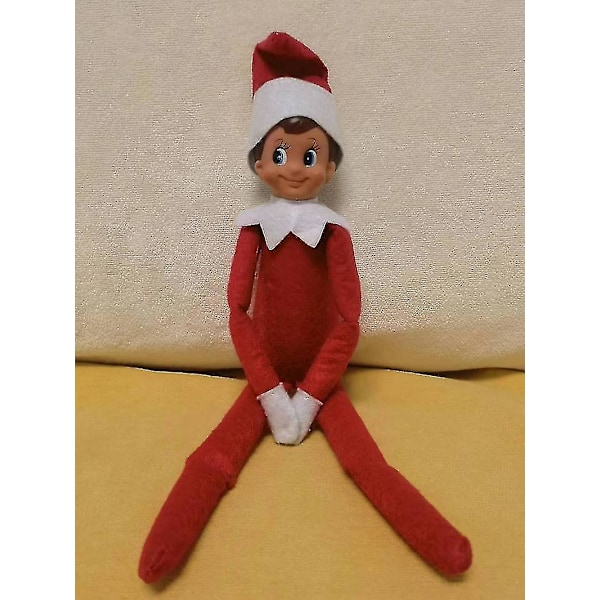 Elf Dukke Julepynt Børnegave Overraskelse Plyslegetøj Jule Reindeer Elves Pink Rød Farver_ai[HK] Rød dreng