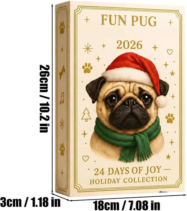 Mops Julekalender 2026 - 24 minifigurer, 3D (HK)