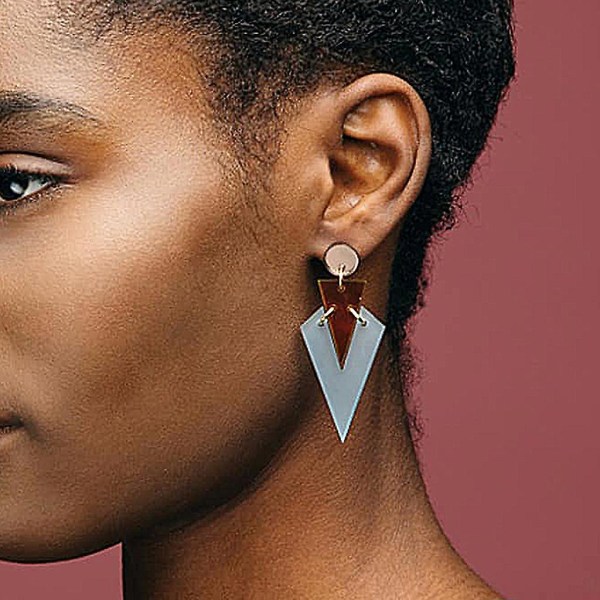 Boho geometrisk kvinner Lady V-form dingle Drop Ear Stud øredobber krok smykker Hot